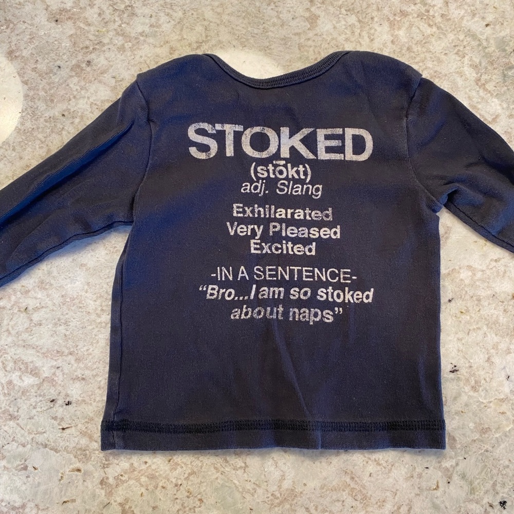 3-6 Month funny long sleeved tee.